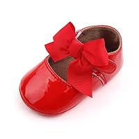 Infant Baby Girls Mary Jane Shoes Non-Slip Rubber Sole Ballet Slippers Princess Dress Wedding Shoes Newborn Crib Shoes