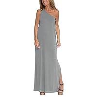 Ladies Summer New Women's Clothing Fashion Sleeveless Lace Rainbow Print Slim Fit Hip Dress(Grey,Medium)