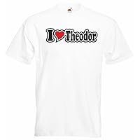 Black Dragon - T-Shirt Man - I Love with Heart - Party Name Carnival - I Love Theodor