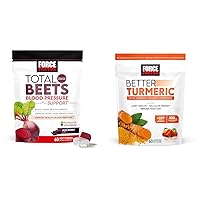 Force Factor Total Beets Blood Pressure Support Supplements with Beet Powder & Better Turmeric Joint Support Supplement for Extra Strength Joint Health