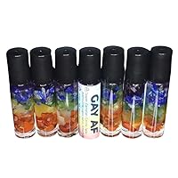 LGBTQ+ Pride Rainbow Crystal Roller 10ml, Strong Scented White Tea Perfume Roll On with Real Crystals, Funny Coming Out Gift, White Elephant, Charged for Self Love, Confidence, Acceptance