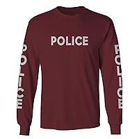 VICES AND VIRTUES Police Officer Costume Support Blue Lives Long Sleeve Men's