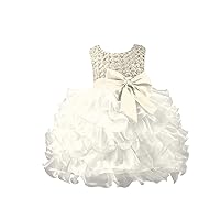 Newborn Infant Girls Spring Summer Solid Party Wedding Flower Dress Party Princess Mesh Tutu Skirt Gown Frock