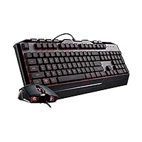 Cooler Master Devastator 3 Gaming Keyboard & Mouse Combo - Membrane Switches with 7 Colour LED Backlighting, Dedicated Media Keys & Wrist Rest - MM110 Gaming Mouse - AZERTY FR Layout