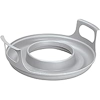 Microwave cool plate and spillover caddy with handles. For bowls, plates and microwave meals. BPA free