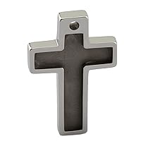 Custom Engraved Tungsten Carbide Blank Cross Pendant Necklace 18
