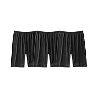 Nissen Women's Over Pants, Spats Set, 3-Piece Set, Cotton Blend, Deep, High Waist, 3/4 Length, Large Size, Black