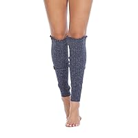 Foot Traffic Women's Cable-Knit Leg Warmers, Warm & Long Footless Thigh-Highs