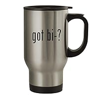 got bi-? - 14oz Stainless Steel Travel Mug, Silver