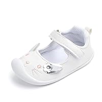 Baby Girls Mary Jane Flats Anti-Slip Rubber Sole Bowknot Toddler First Walkers Dress Shoes