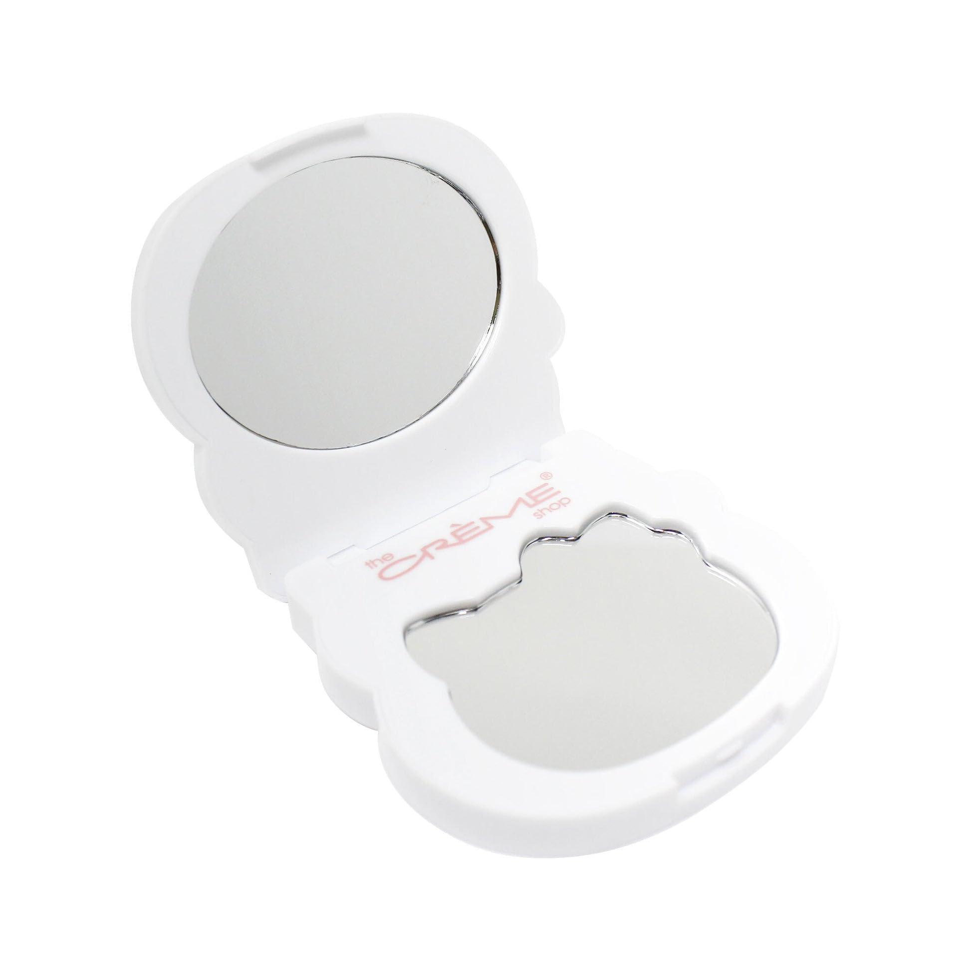 The Creme Shop Hello Kitty On-The-Go Compact Mirror Dual-Sided HD Mirrors with 1x and 2x Magnification, Perfect Travel Size for Touch-Ups from Every Angle, Fits in Bag or Palm, Cute Hello Kitty Design
