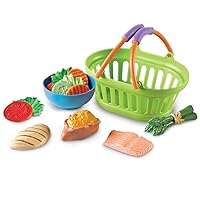 Learning Resources New Sprouts Healthy Dinner, Pretend Play Food Set, Kitchen Toys, 14 Piece Set, Ages 18mos+