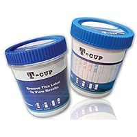 6 Panel Multi Drug Urine Test T-Cup (25 Cups) (COC/THC/OPI/AMP/mAMP/BZO) by Confirm Biosciences