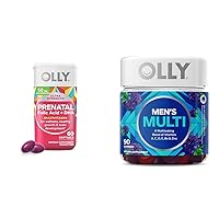 OLLY Prenatal Multivitamin Softgels and Men's Multivitamin Gummy Vitamins Bundle, 60 and 90 Count