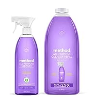 Method All Purpose Cleaner Lavender Spray Bottle & Refill, 68 oz. and 28 oz. Bundle Pack