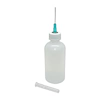 HYPO-25 - Epoxy & Cement Applicator - Precision Acrylic Adhesive Dispenser - 2 Ounce Clear Plastic Bottle with 23 Gauge Blunt Tip, Green