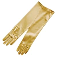 Long Shiny Stretch Satin Dress Gloves For Girl