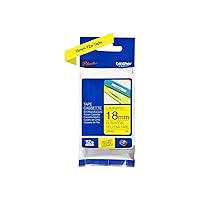 Brother TZe-641 Labelling Tape Cassette, 18 mm (W) x 8 m (L), Laminated, Brother Genuine Supplies - Black on Yellow