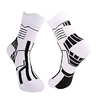 3 Pairs White Anti Slip With Grip Soccer Sock Size Regular #MNBP