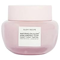 Watermelon Glow Hyaluronic Pore-Tight Clay Facial Mask - Hyaluronic Acid + Bentonite Clay Pore Minimizer PHA & BHA Exfoliant Mask for All Skin Types (2.03oz/60mL)