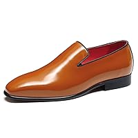 Men's Patent Leather Slip-on Penny Loafer Fashion Casual Formal Dress Moccasin Tuxedo Loafer Shoes for Men