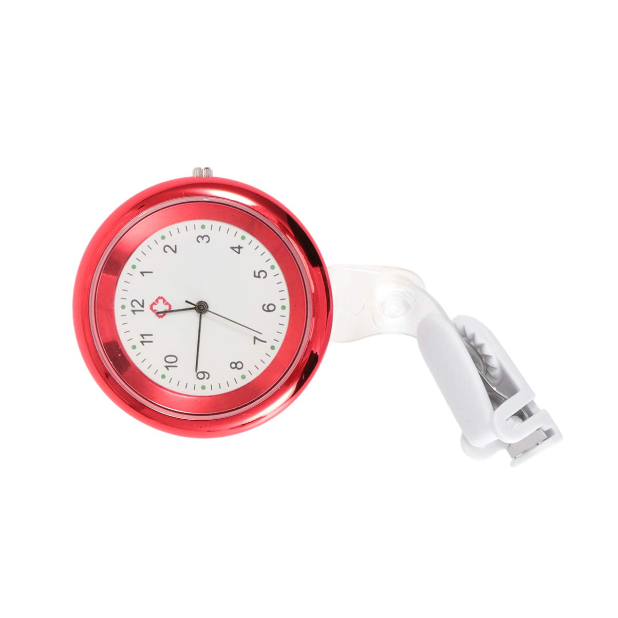Hemobllo Nursing Watch Watch Clip on Brooch Hanging Pocket Lapel Doctor for Birthday Valentines Day Gift (Red) Nurses Nurse Nurse Lapel Watch