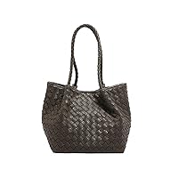 Woven PU Leather Handbag with Magnetic Clasp Crosshatch Wristlet Bag Two-Piece Fabric handbag Set Gifts for Women