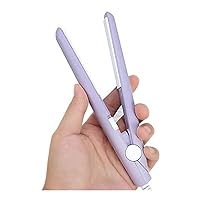 Flat Iron Mini Hair Straightener and Curler 2 in 1 for Ceramic Tourmaline Plate Beauty Heating Salon (US Plug Purple) Flat Iron Mini Hair Straightener and Curler 2 in 1 for Ceramic Tourmaline Plate Beauty Heating Salon (US Plug Purple)