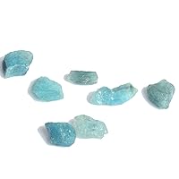 Authentic Sky Blue Aquamarine 40.50 Ct Natural Aquamarine Rough Healing Crystals Gemstones Lot of 7 Pcs