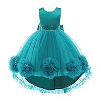 Dressy Daisy Toddler & Little Girls' Special Occasion Wedding Flower Girl Dress Fancy High Low Pageant Ball Gown