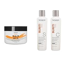 Brazilian Hair Botox Treatment For All Hair Types + Sulfate Free and Sodium Free Shampoo & Conditioner KIT
