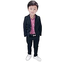Boys' One Button Suit Two Pieces Notch Lapel Tuxedos for Casual Daily Dinner