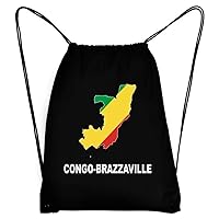 Congo Brazzaville Country Map Color Sport Bag 18