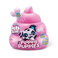 S001-Pets Alive-Pooping Puppies- Series 1 Interactive Plush,Bulk,4Pcs,No Inner,Std Color Assortment