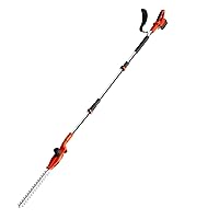 Ukoke 40V Cordless Pole Hedge Trimmer - 18-Inch Dual-Action Blades, Adjustable Head Angle, 3-Position Pivot Head, 0.8-Inch Cutting Capacity (Battery and Charger Included)