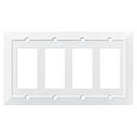 Franklin Brass Classic Architecture Wall Plate, Pure White Quad Decorator Outlet Cover, 1-Pack, W35252-PW-C