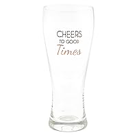 Pavilion - Cheers To Good Times - 15 Oz Pilsner Pint Glass Beer Enthusiast Brewery Lover Gift Housewarming Groom To Be Groomsman Best Man Wedding Bachelor Present