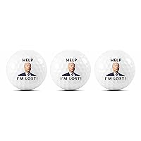 3 Pack Biden Golf Balls Funny Confused Joe Biden Help I'm Lost Cute Novelty Golf Balls Gifts