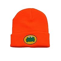 Cute Cartoon TV Parappa The Rapper Frog Knitted Beanie Hats Unisex Orange