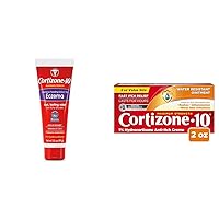 Cortizone 10 Maximum Strength Intensive Healing Eczema Lotion, 3.5 oz. and Water Resistant Anti-Itch Ointment, 2 oz. Bundle