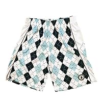 Blue & White Argyle Boys Lacrosse Shorts | Boys LAX Shorts | Lacrosse Shorts for Boys | Kids Athletic Shorts for Boys