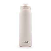 Ello Pop & Fill Stainless Steel Water Bottle with QuickFill Technology | Double Walled Vacuum Insulated Metal | Leak Proof Locking Lid | Sip and Chug | Reusable BPA Free | 22oz, 32oz
