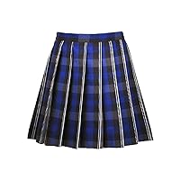 Cookie's Big Girls' Pleated Skirt - Gray/Royal/White *Plaid #62*, 14
