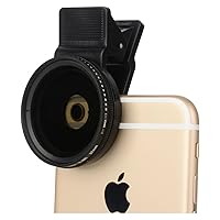 Zomei 4 in 1 Cell Phone Camera Lens Kit, 10X Close Up Macro Lens + Fader ND2-400 Filter + CPL Polarizing Filter with 37mm Clip for iPhone Samsung Android Smartphones