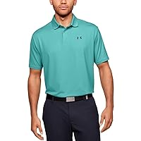 Under Armour Men's Performance 2.0 Golf Polo, Radial Turquoise (482)/Black, Small