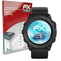 Screen Protector compatible with Garmin tactix Delta Protector Film, ultra clear and flexible FX Screen Protection Film (3X)