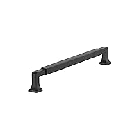 Amerock BP54060FB | Matte Black Appliance Pull | 12 inch (305mm) Center-to-Center Cabinet Handle | Stature | Furniture Hardware