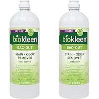 Biokleen Bac-Out Stain+Odor Remover, Destroys Stains & Odors Safely, for Pet Urine, Laundry, Diapers, Wine, Carpets, More, Eco-Friendly, Non-Toxic, Plant-Based, 32 Ounces (Pack of 2)