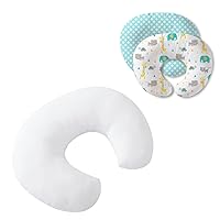 Little Grape Land Nursing Pillow Insert & 2 Pillow Covers, Feeding Support Pillow for 0-18 Months, Multifunctional Support Cushion for Baby Girl Boy Unisex