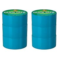 Duck Brand Duck Color Duct Tape, 6-Roll, Tranquil Teal (1265020_C)